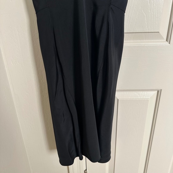 Zac Posen Black Silk Spandex V-Neck Ruched Cocktail Dress - Size 4 Shoulder Bow - Picture 2 of 9